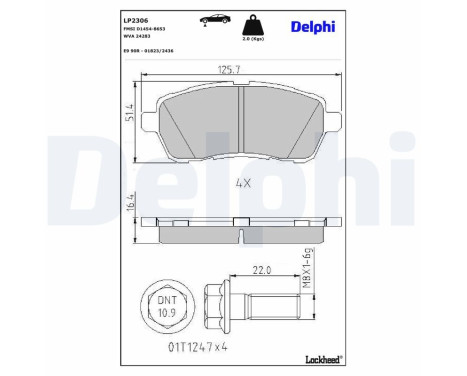 Bromsbeläggssats, skivbroms LP2306 Delphi, bild 4