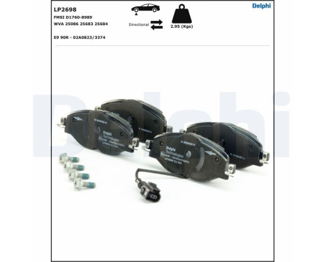 Bromsbeläggssats, skivbroms LP2698 Delphi, bild 4