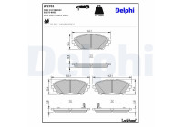 Bromsbeläggssats, skivbroms LP2701 Delphi