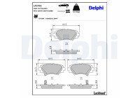 Bromsbeläggssats, skivbroms LP2702 Delphi