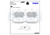 Bromsbeläggssats, skivbroms LP2717 Delphi