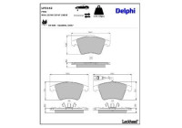 Bromsbeläggssats, skivbroms LP3142 Delphi