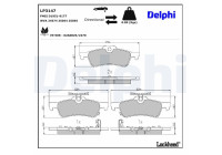 Bromsbeläggssats, skivbroms LP3147 Delphi