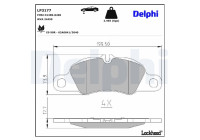 Bromsbeläggssats, skivbroms LP3177 Delphi