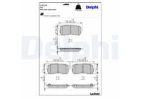 Bromsbeläggssats, skivbroms LP3178 Delphi