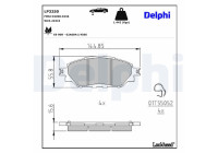 Bromsbeläggssats, skivbroms LP3250 Delphi