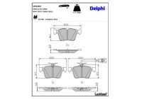 Bromsbeläggssats, skivbroms LP3267 Delphi
