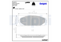 Bromsbeläggssats, skivbroms LP3271 Delphi