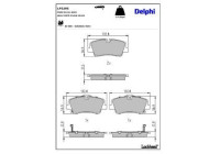 Bromsbeläggssats, skivbroms LP3295 Delphi