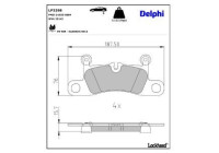 Bromsbeläggssats, skivbroms LP3298 Delphi