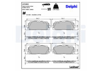 Bromsbeläggssats, skivbroms LP3302 Delphi