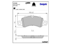 Bromsbeläggssats, skivbroms LP3308 Delphi