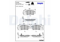 Bromsbeläggssats, skivbroms LP3309 Delphi