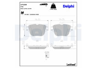 Bromsbeläggssats, skivbroms LP3359 Delphi
