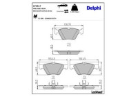 Bromsbeläggssats, skivbroms LP3517 Delphi