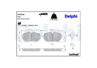 Bromsbeläggssats, skivbroms LP3518 Delphi