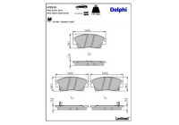 Bromsbeläggssats, skivbroms LP3519 Delphi