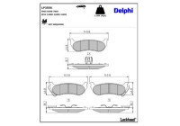 Bromsbeläggssats, skivbroms LP3556 Delphi