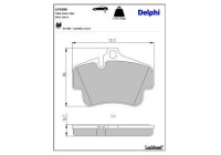 Bromsbeläggssats, skivbroms LP3586 Delphi