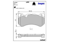 Bromsbeläggssats, skivbroms LP3589 Delphi