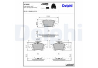 Bromsbeläggssats, skivbroms LP3600 Delphi