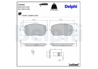 Bromsbeläggssats, skivbroms LP3603 Delphi