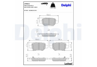 Bromsbeläggssats, skivbroms LP3611 Delphi
