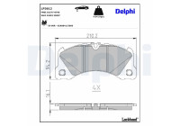 Bromsbeläggssats, skivbroms LP3612 Delphi
