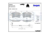 Bromsbeläggssats, skivbroms LP3625 Delphi