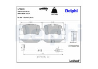 Bromsbeläggssats, skivbroms LP3625 Delphi