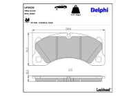 Bromsbeläggssats, skivbroms LP3629 Delphi