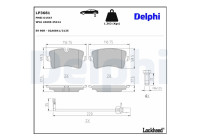 Bromsbeläggssats, skivbroms LP3681 Delphi