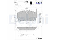Bromsbeläggssats, skivbroms LP3686 Delphi