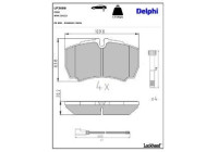 Bromsbeläggssats, skivbroms LP3686 Delphi