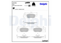 Bromsbeläggssats, skivbroms LP3700 Delphi
