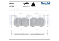Bromsbeläggssats, skivbroms LP3702 Delphi