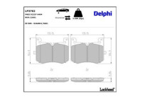 Bromsbeläggssats, skivbroms LP3702 Delphi