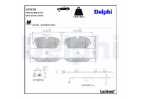 Bromsbeläggssats, skivbroms LP3718 Delphi