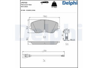 Bromsbeläggssats, skivbroms LP3733 Delphi
