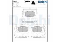 Bromsbeläggssats, skivbroms LP3741 Delphi