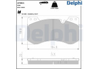 Bromsbeläggssats, skivbroms LP3821 Delphi