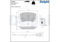 Bromsbeläggssats, skivbroms LP3824 Delphi