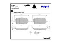 Bromsbeläggssats, skivbroms LP3844 Delphi