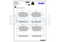 Bromsbeläggssats, skivbroms LP3853 Delphi