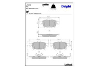 Bromsbeläggssats, skivbroms LP3858 Delphi