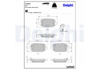 Bromsbeläggssats, skivbroms LP3863 Delphi