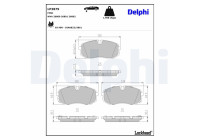 Bromsbeläggssats, skivbroms LP3879 Delphi