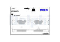 Bromsbeläggssats, skivbroms LP442 Delphi