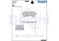 Bromsbeläggssats, skivbroms LP5060EV Delphi