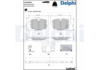 Bromsbeläggssats, skivbroms LP5069EV Delphi
